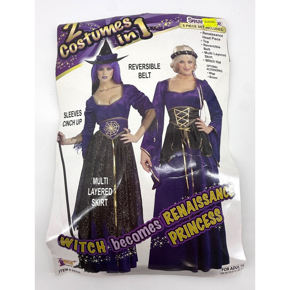Forum Novelties 2-in-1 Costume Witch to Renaissance Princess Halloween Party
